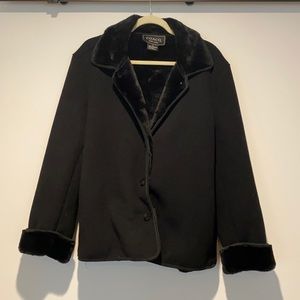 Coaco New York winter coat faux fur black size L
